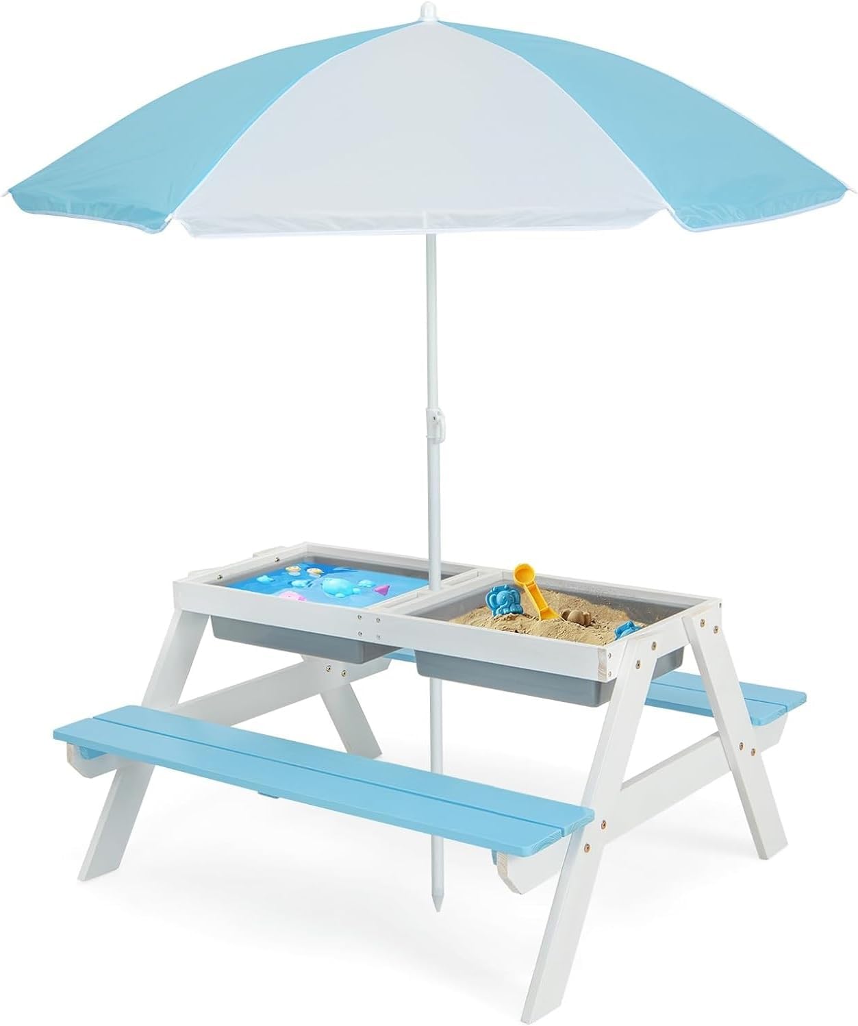 Kids Outdoor Picnic Table - Kids Picnic Table, 4 in 1