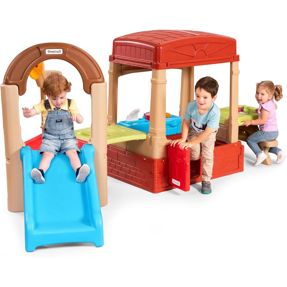 Kids Outdoor Picnic Table - Simplay3 Sunny Slide and Climb Picnic
