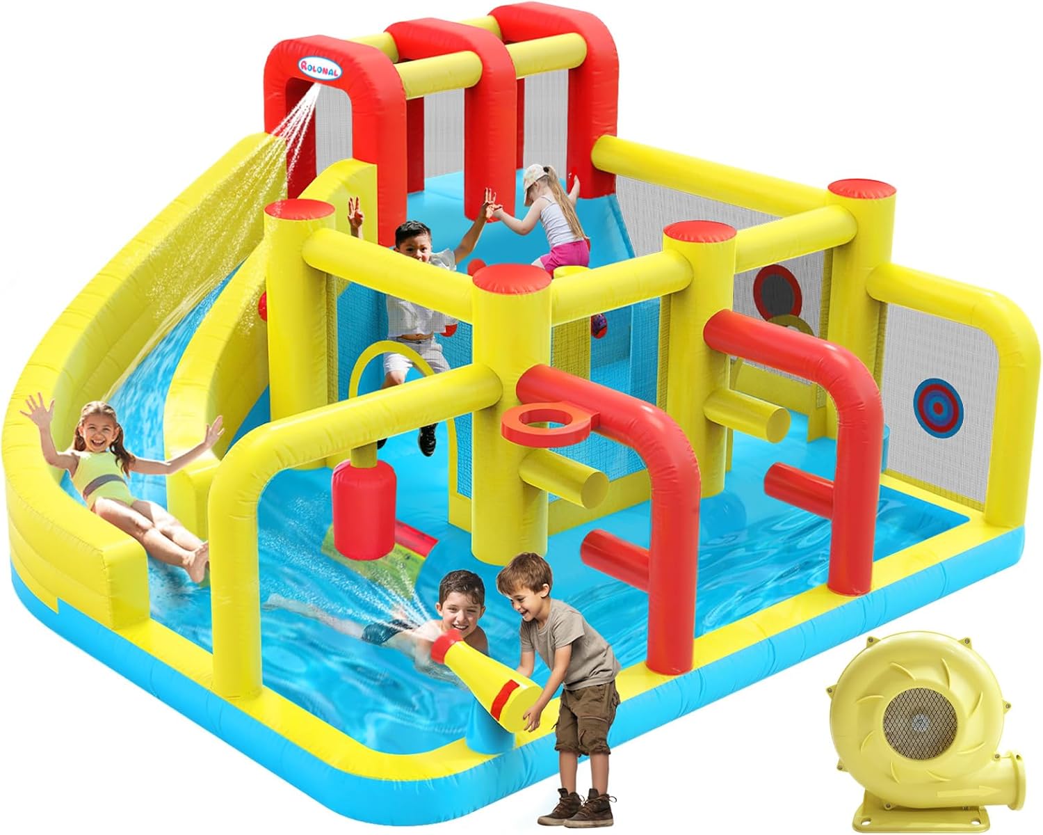 Kids Outdoor Games For Party - Kids Inflatable Water Slide Bounce House
