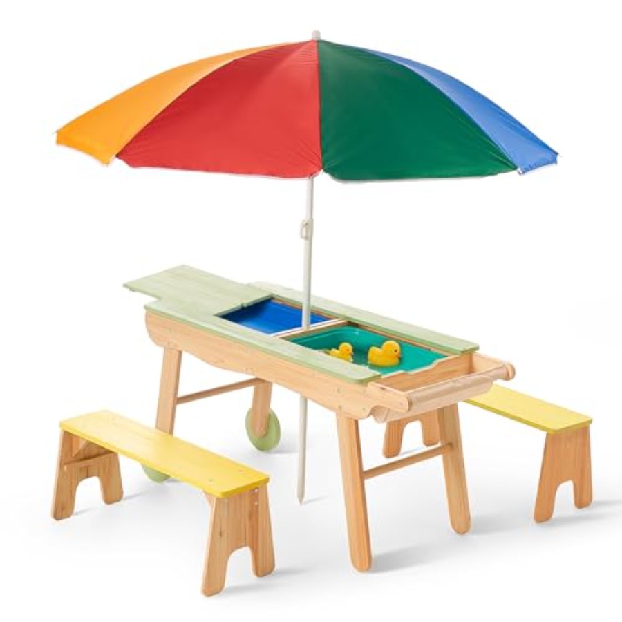 Indoor outdoor 3-in-1 kids pic - Kids Outdoor Picnic Table recension och pris