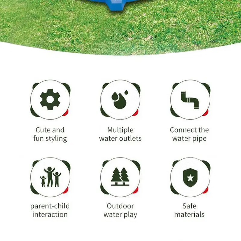 360 Degree Water Sprinkler Rot - Kids Outdoor Yard recension och pris