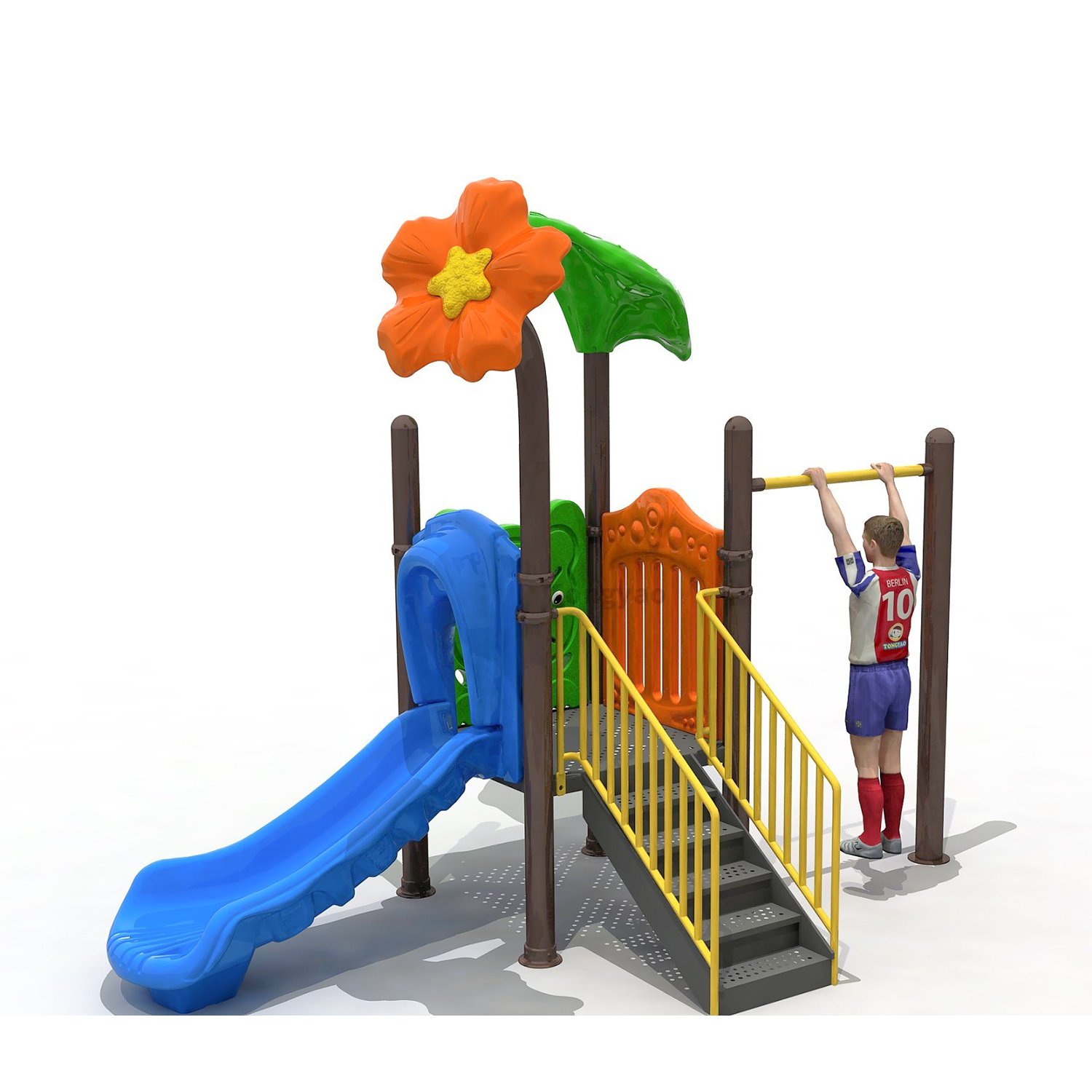 Kids Small Slide With Monkey b - Kids Outdoor Monkey Bars recension och pris