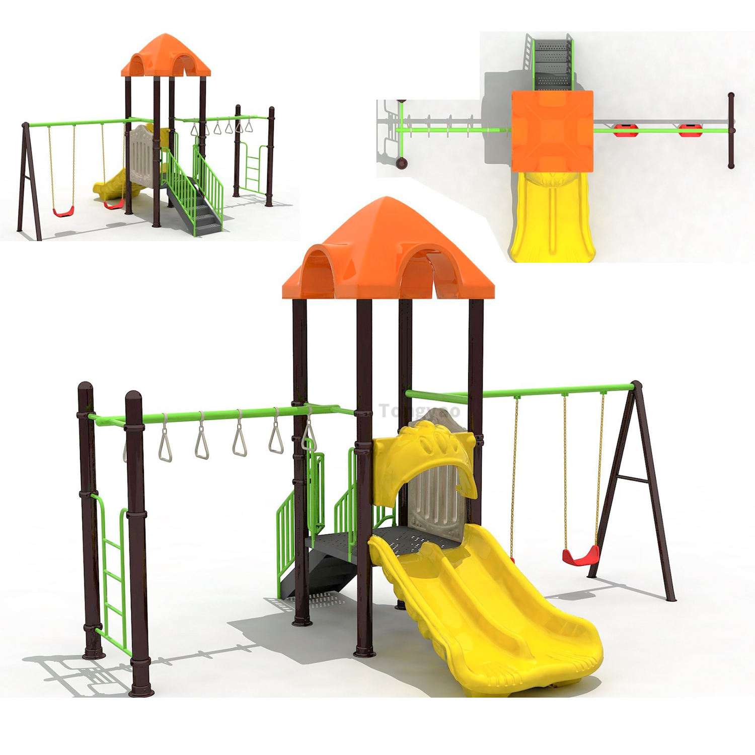 Kids Small Slide With Monkey b - Kids Outdoor Monkey Bars recension och pris