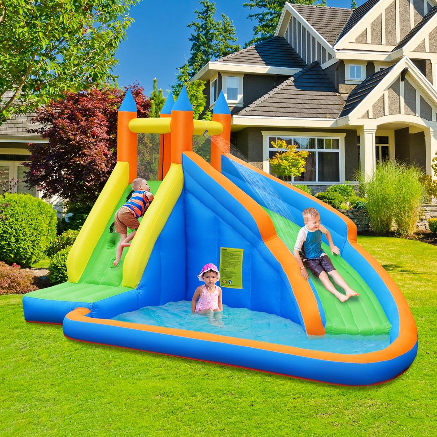 Giant Inflatable Water Park Bo - Kids Outdoor Climbing Wall recension och pris