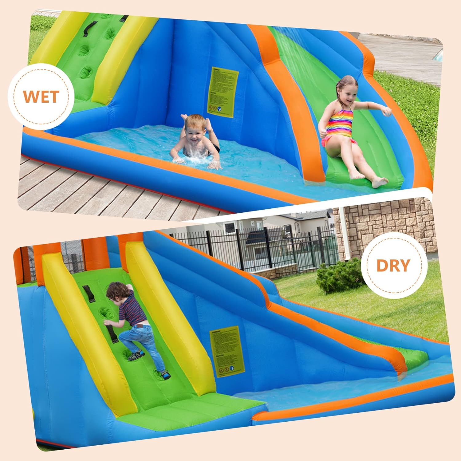 Giant Inflatable Water Park Bo - Kids Outdoor Climbing Wall recension och pris