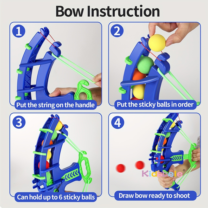 Foam Ball Shooting Toy Bow – S - Kids Outdoor Jumping Toys recension och pris