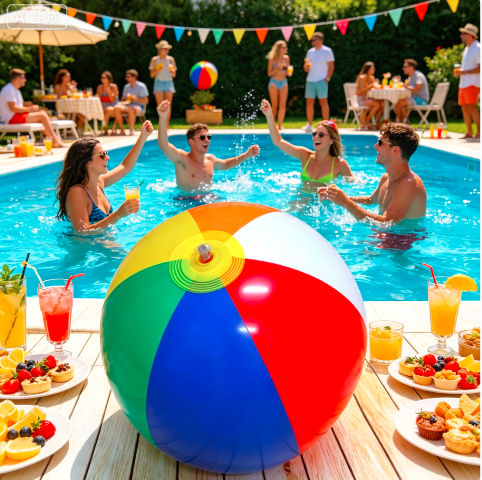 Colorful Inflatable Beach Ball - Kids Outdoor Games For Party recension och pris
