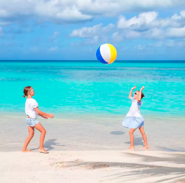 Colorful Inflatable Beach Ball - Kids Outdoor Games For Party recension och pris