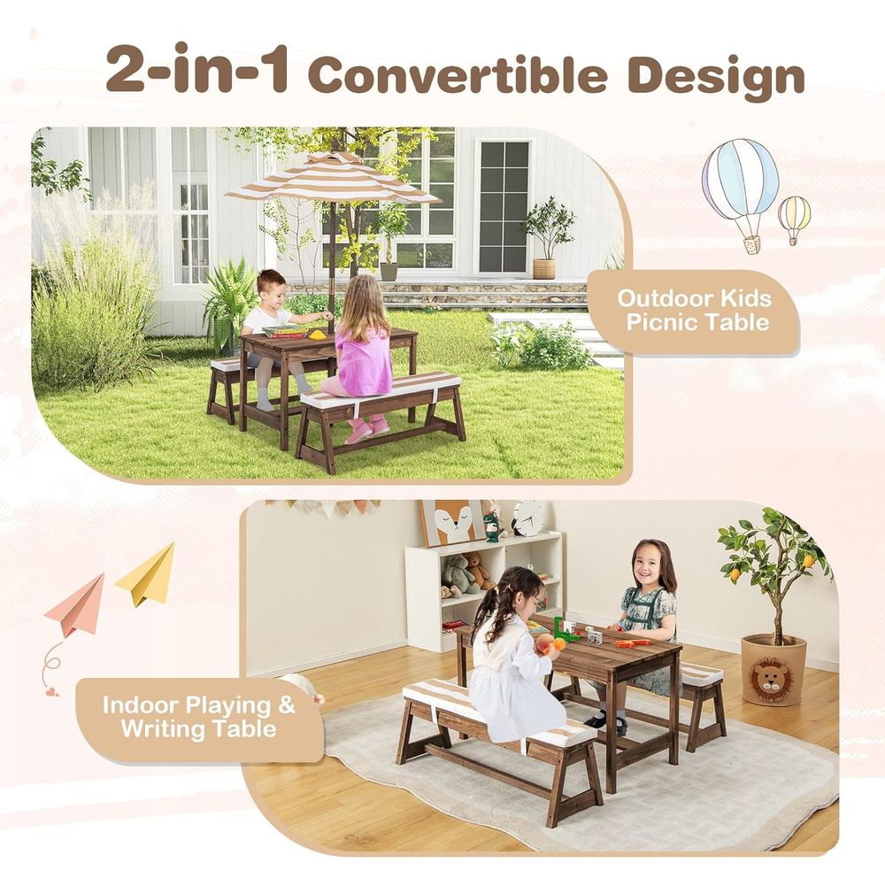 Kids Picnic Table, Outdoor Woo - Kids Outdoor Picnic Table recension och pris