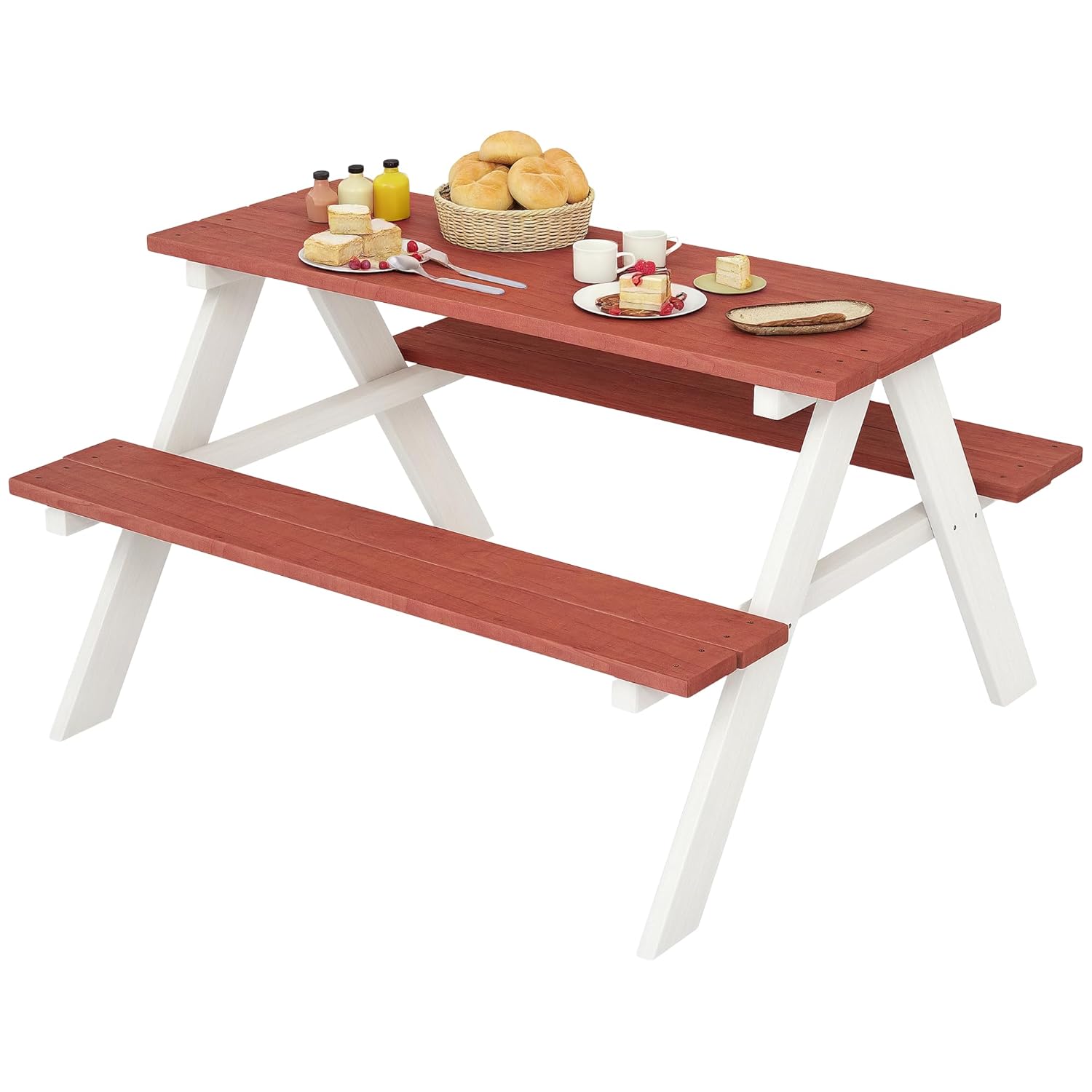 Kids Picnic Table Set, Wooden  - Kids Outdoor Picnic Table recension och pris