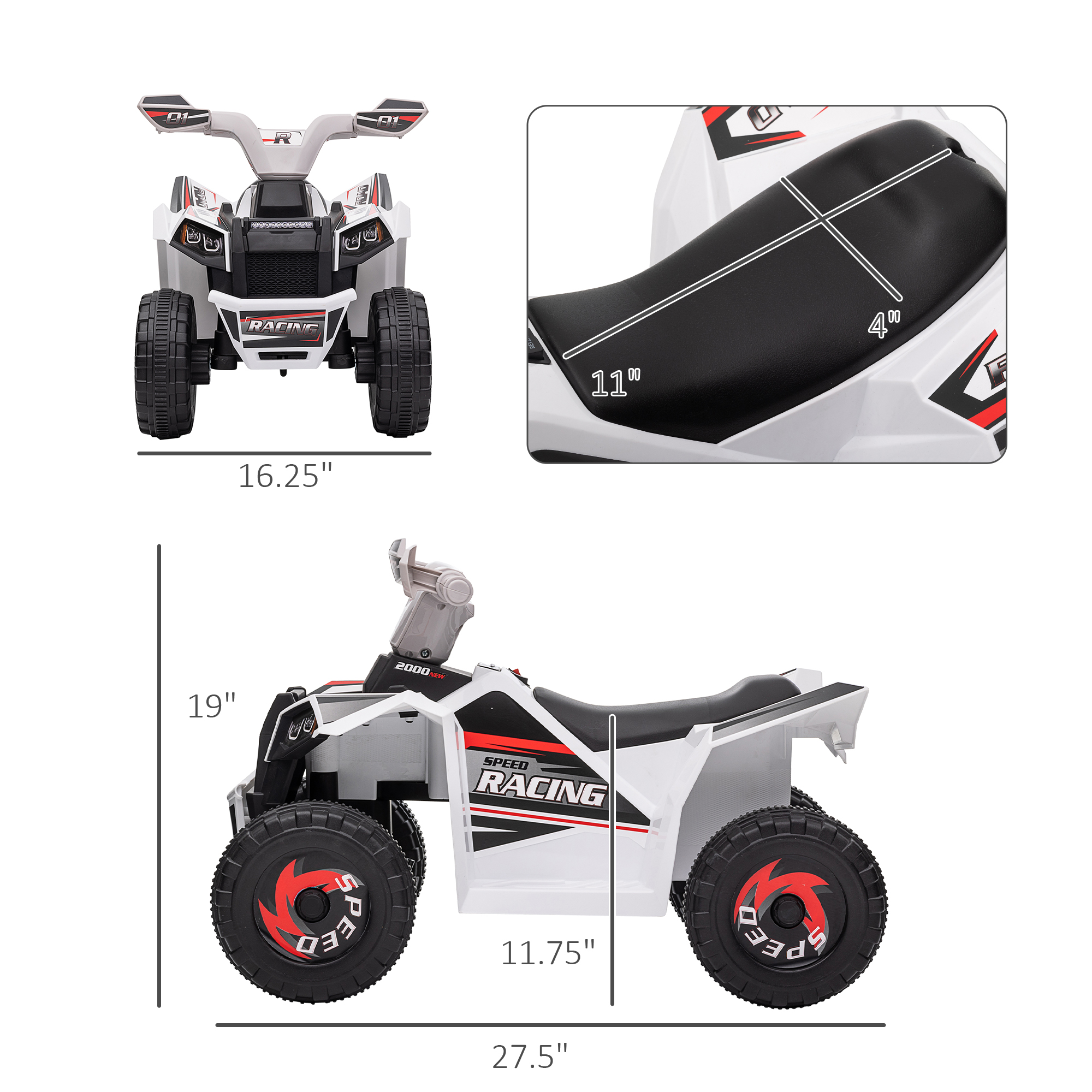 Car 6V with Kids Durable Desig - Kids Outdoor Yard recension och pris