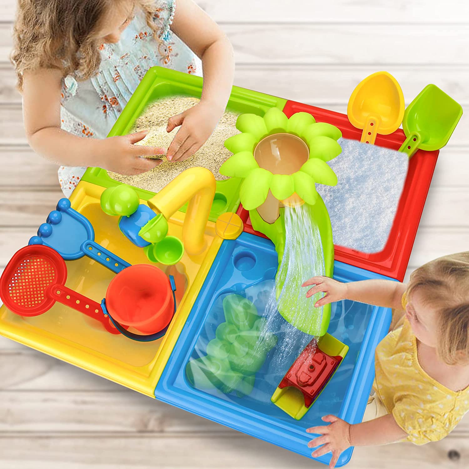 Beach Table Sand Play Toys Chi - Kids Outdoor Picnic Table recension och pris