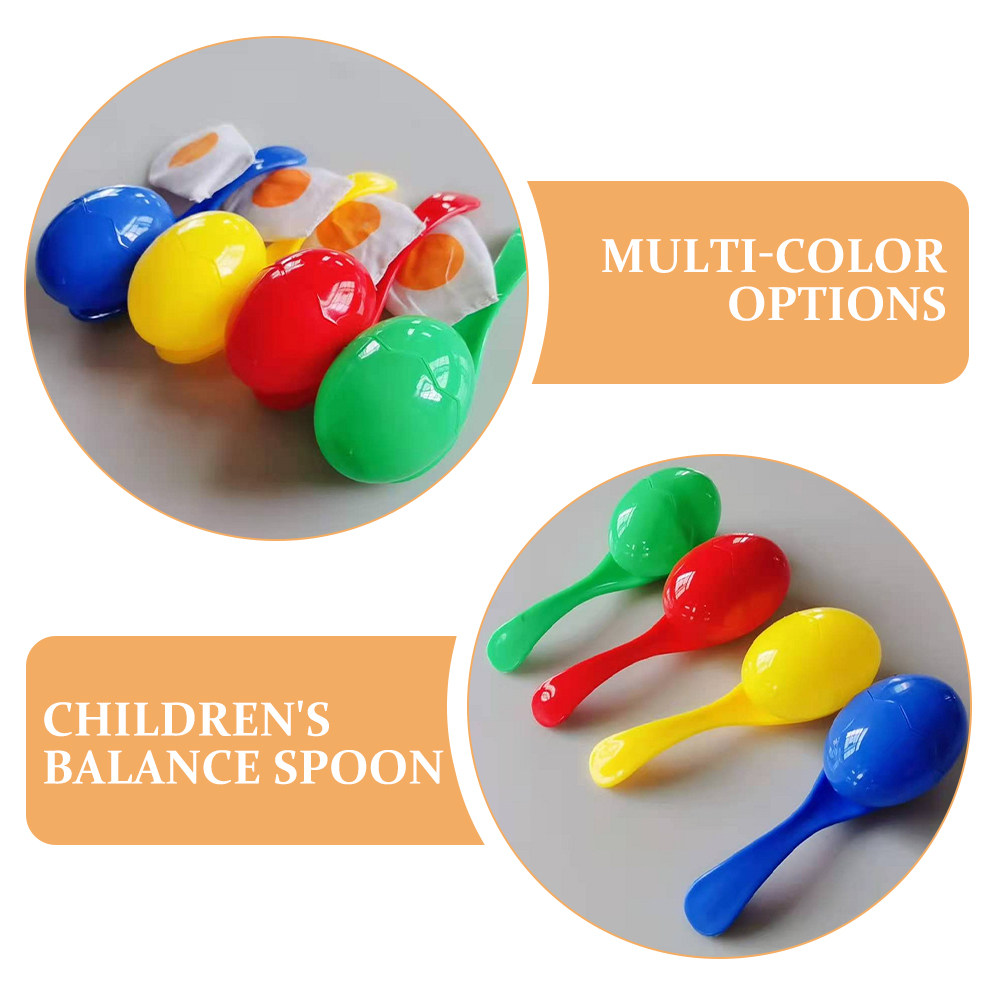 4Sets Colorful Balance Spoon E - Kids Outdoor Games For Party recension och pris