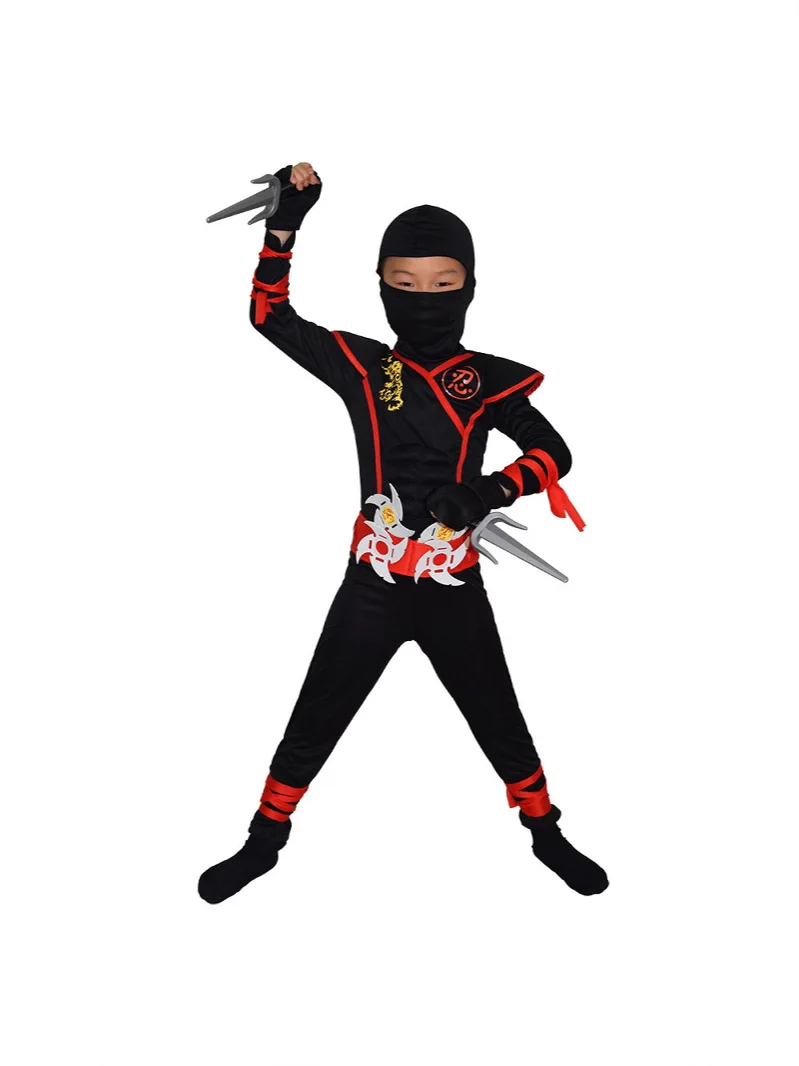 New Red Ninja Costume Boy Hall - Kids Outdoor Ninja Warrior Course recension och pris