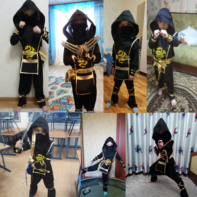 Black Ninja Costume Boy Hallow - Kids Outdoor Ninja Warrior Course recension och pris