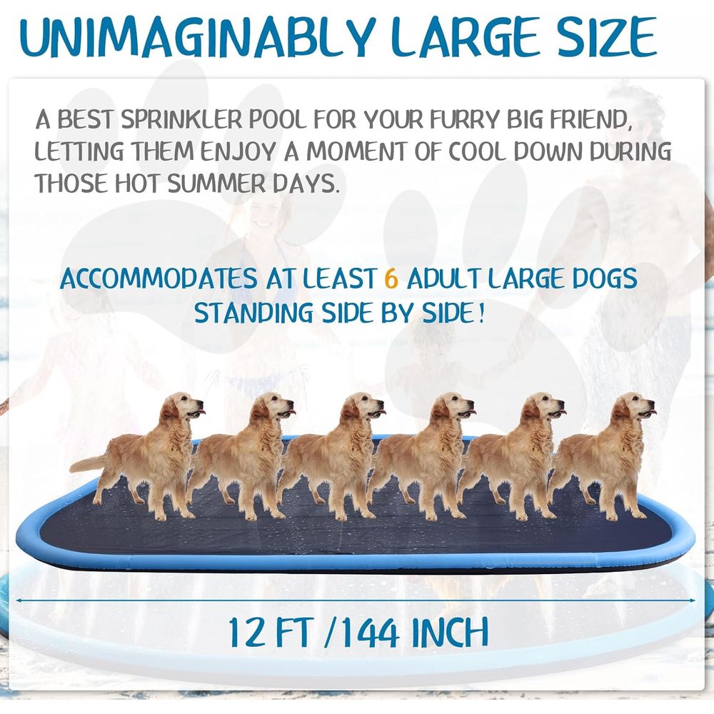12 ft Extra Large Non Slip Spl - Sprinkler Splash Pad recension och pris
