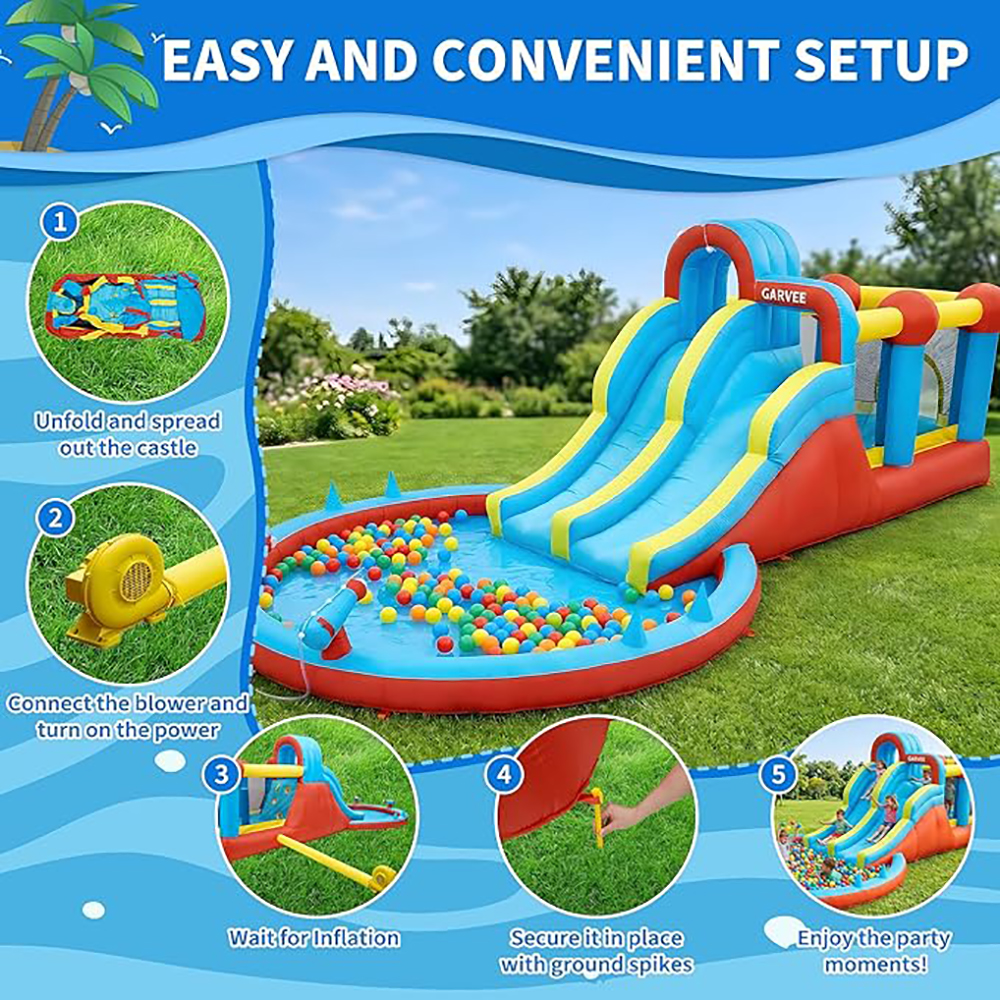 All-Season 8-in-1 Inflatable W - Kids Outdoor Climbing Wall recension och pris