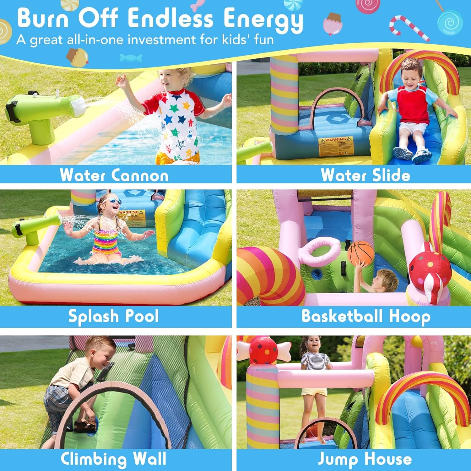 Kids Inflatable Water Slide Bo - Kids Outdoor Climbing Wall recension och pris