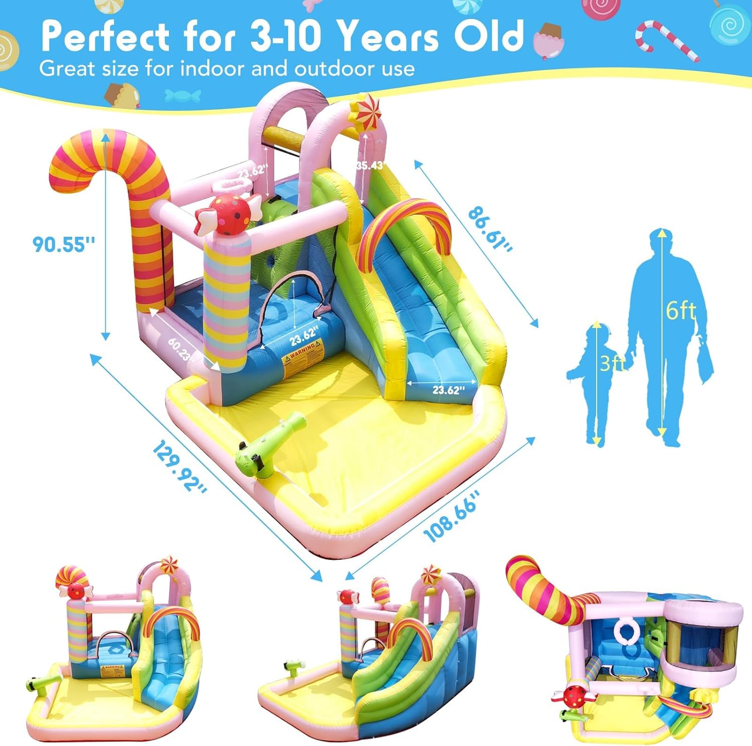 Kids Inflatable Water Slide Bo - Kids Outdoor Climbing Wall recension och pris