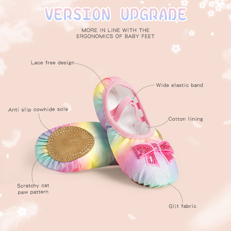 Girls Ballet Shoes PU Dance Sh - Kids Indoor Outdoor Slippers recension och pris