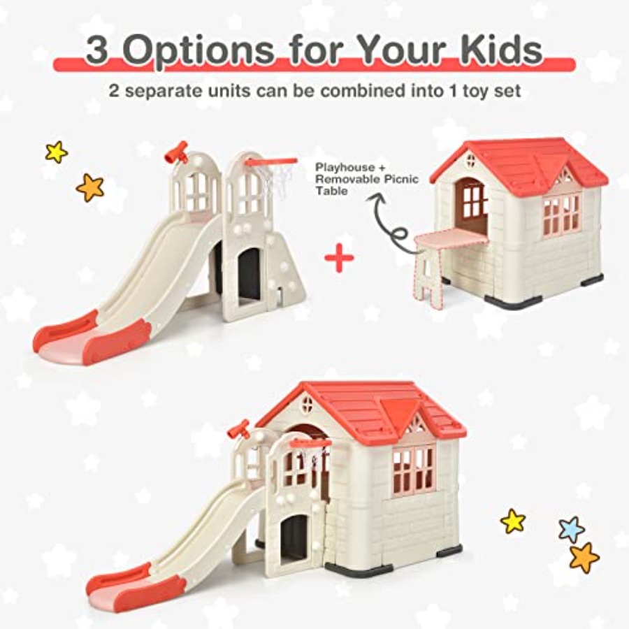 Outdoor kids playhouse and sli - Kids Outdoor Picnic Table recension och pris