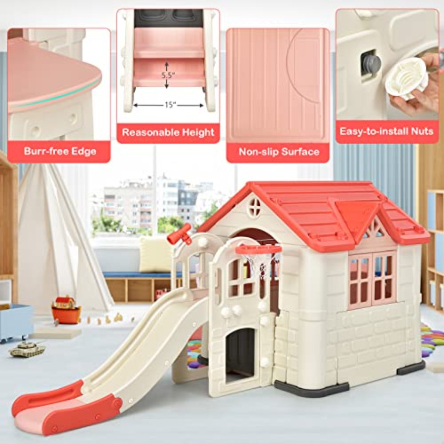 Outdoor kids playhouse and sli - Kids Outdoor Picnic Table recension och pris