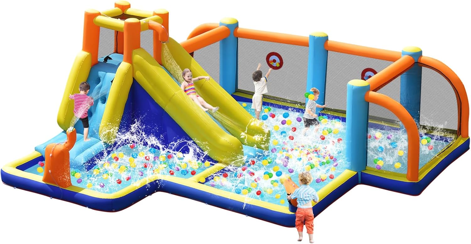 Giant Inflatable Water Slide B - Kids Outdoor Climbing Wall recension och pris