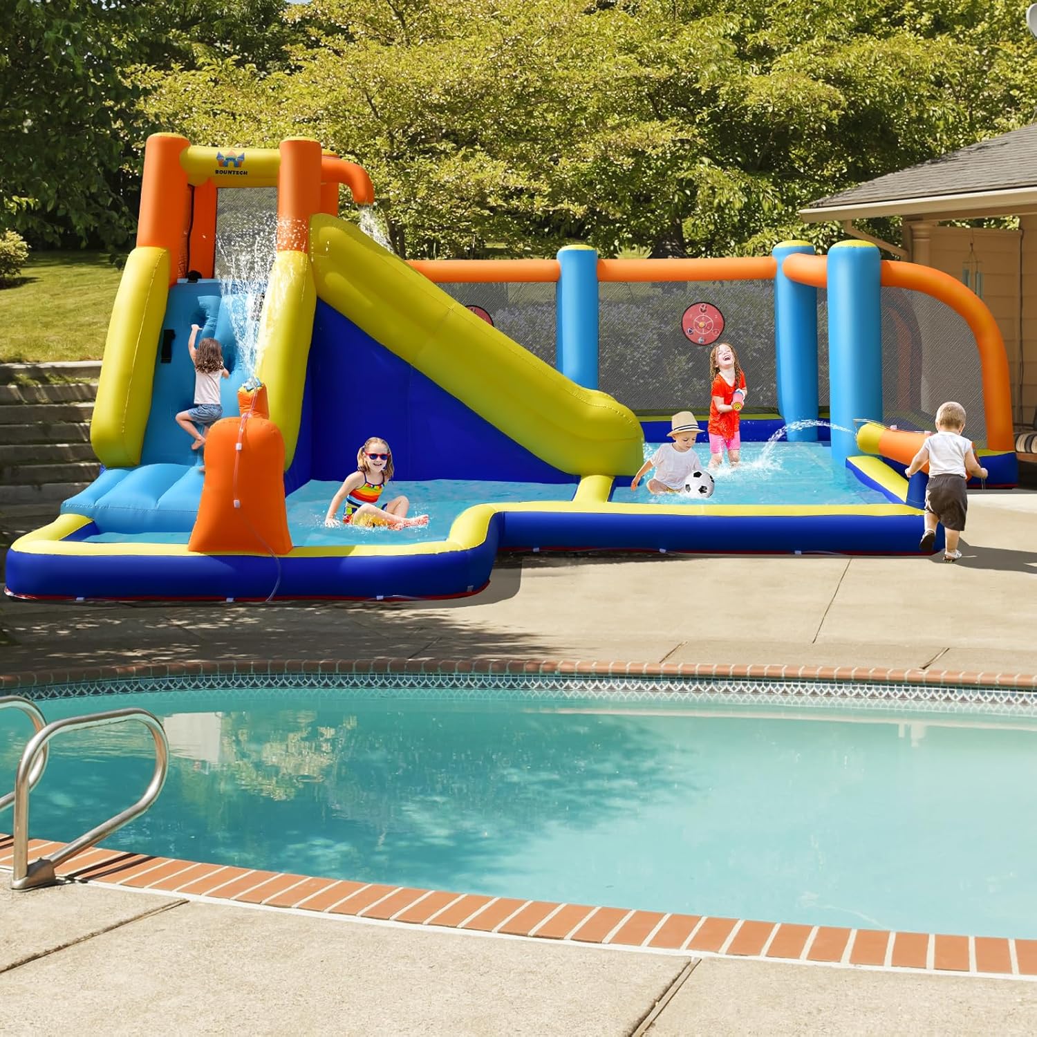 Giant Inflatable Water Slide B - Kids Outdoor Climbing Wall recension och pris