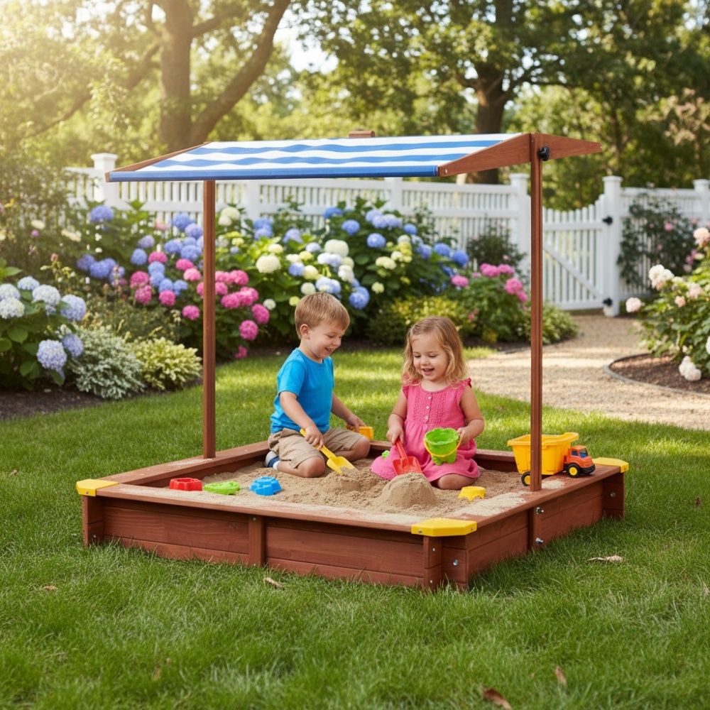 Wooden Kids Picnic Table, Sand - Kids Outdoor Picnic Table recension och pris