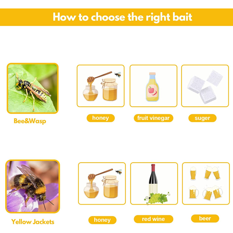 Solar Wasp Traps Hanging Yello - Bug Catching Kit recension och pris