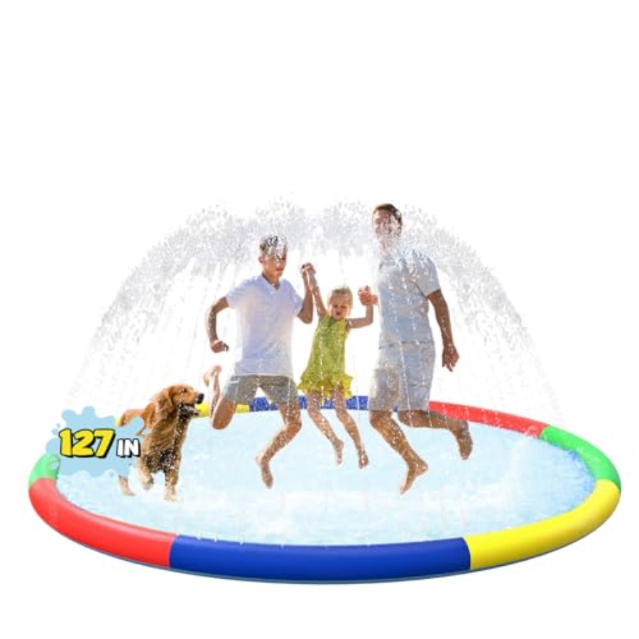 10.5 FT Large Splash Pad for A - Sprinkler Splash Pad recension och pris