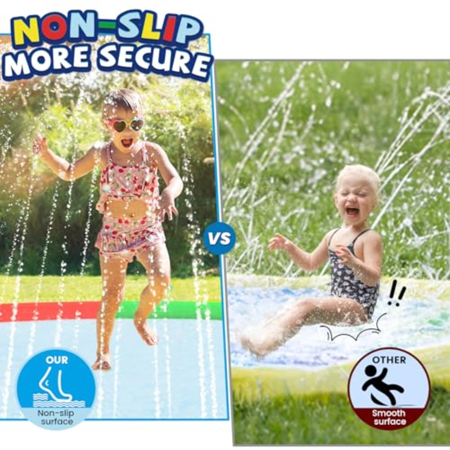 10.5 FT Large Splash Pad for A - Sprinkler Splash Pad recension och pris