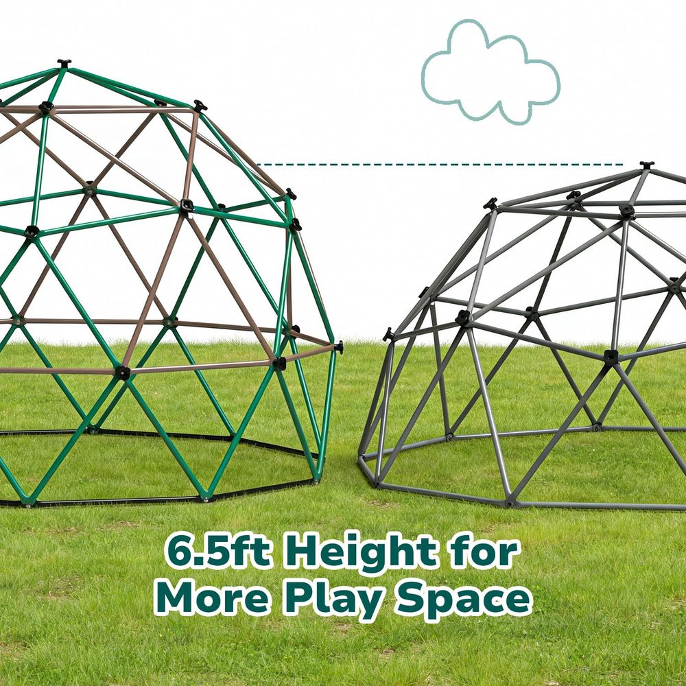 6.5 FT Tall Climbing Dome with - Kids Outdoor Monkey Bars recension och pris