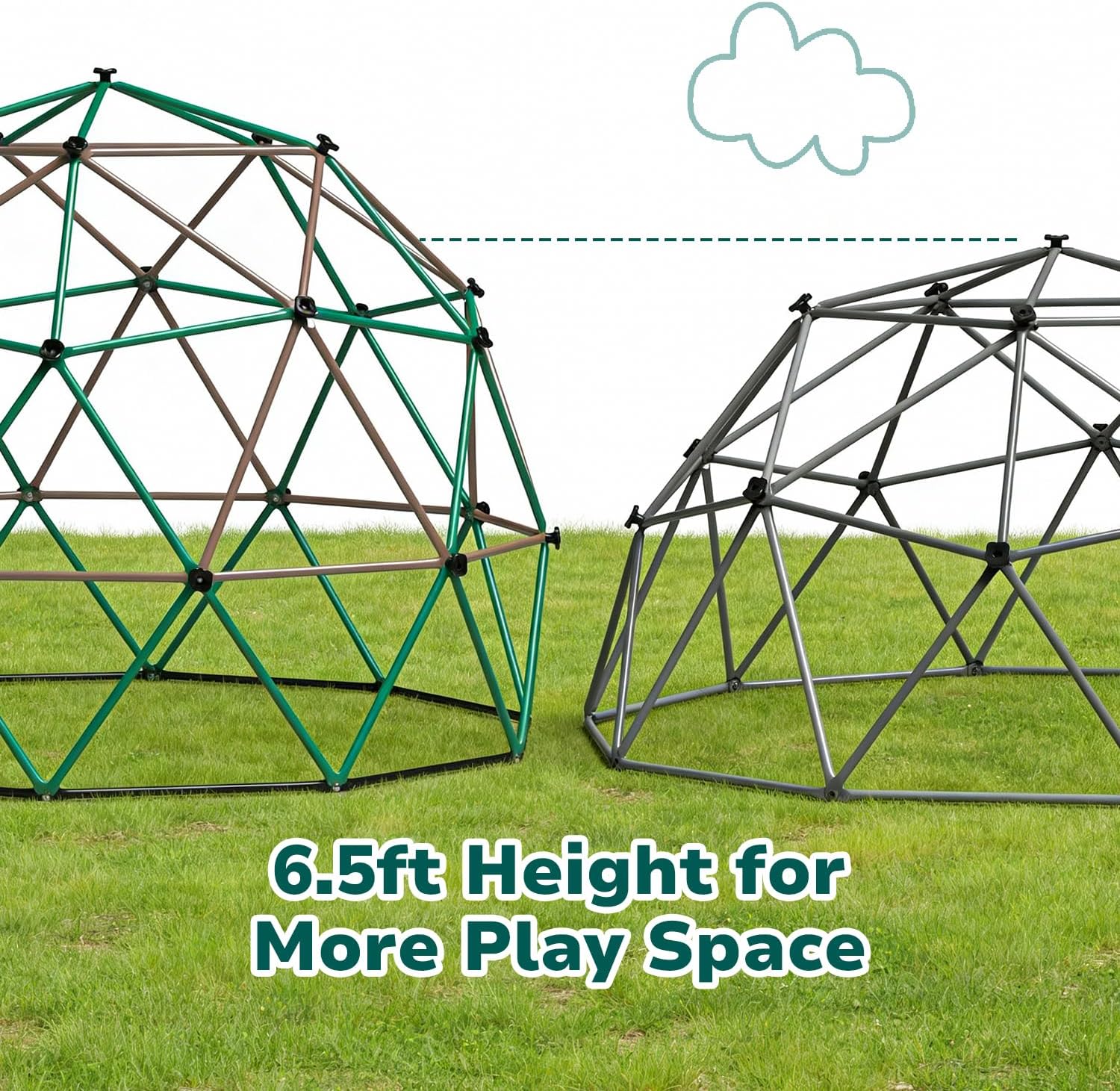 6.5 FT Tall Climbing Dome with - Kids Outdoor Monkey Bars recension och pris