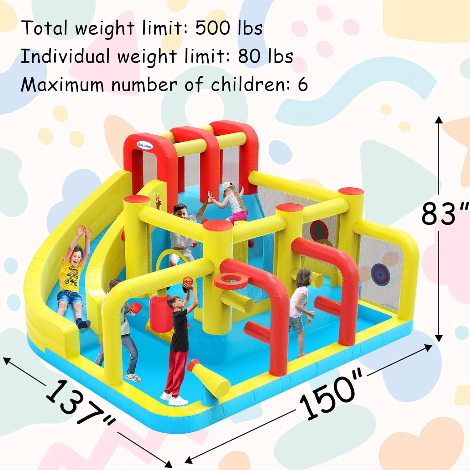 Kids Inflatable Water Slide Bo - Kids Outdoor Games For Party recension och pris