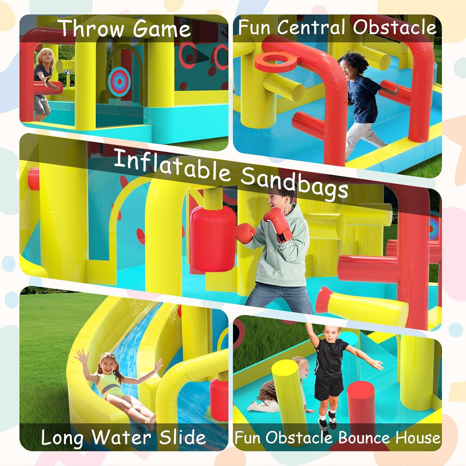 Kids Inflatable Water Slide Bo - Kids Outdoor Games For Party recension och pris