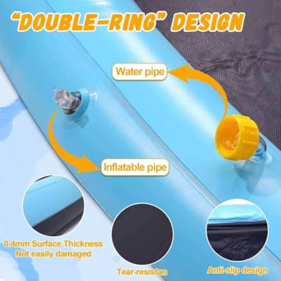 18 ft Giant Inflatable Splash  - Sprinkler Splash Pad recension och pris