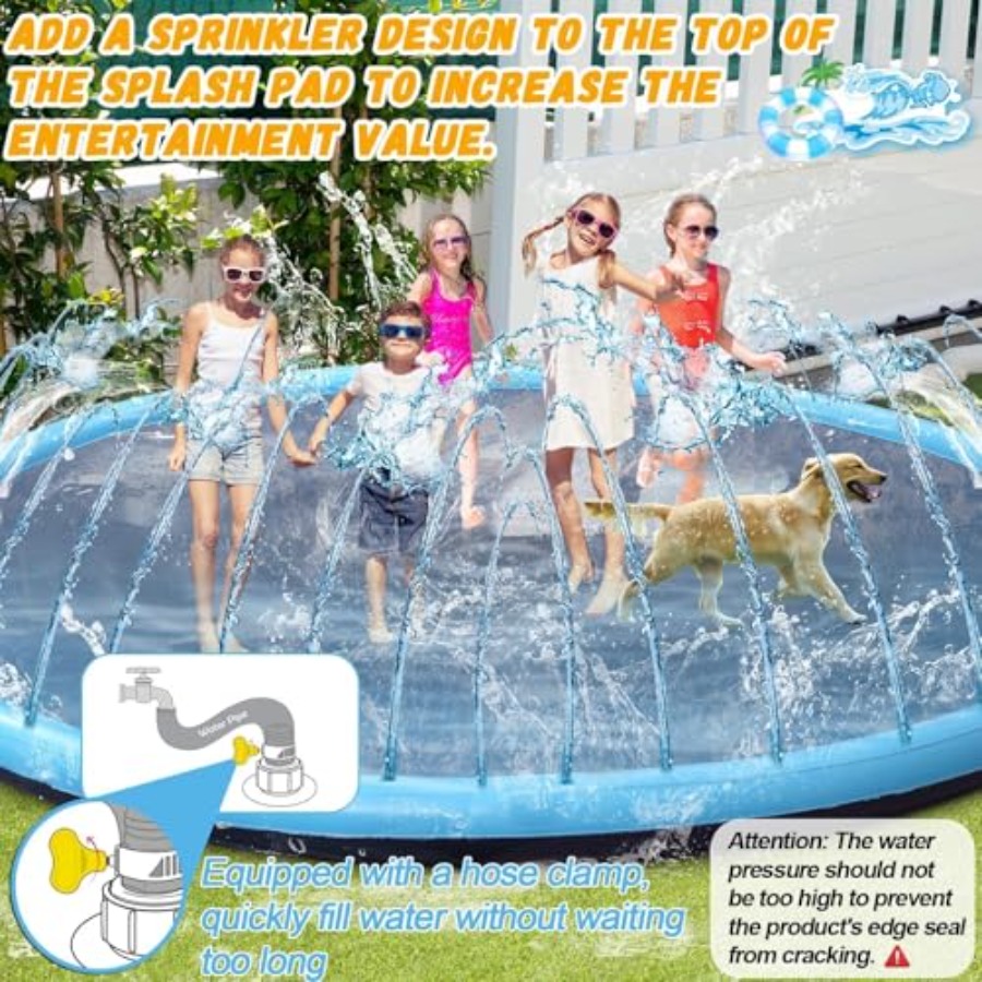 18 ft Giant Inflatable Splash  - Sprinkler Splash Pad recension och pris