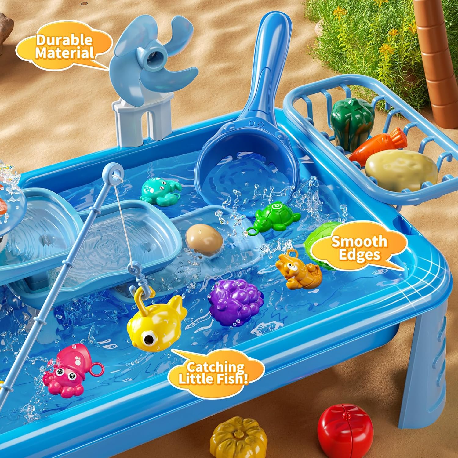 Water Table Play Sink Toy for  - Kids Outdoor Picnic Table recension och pris