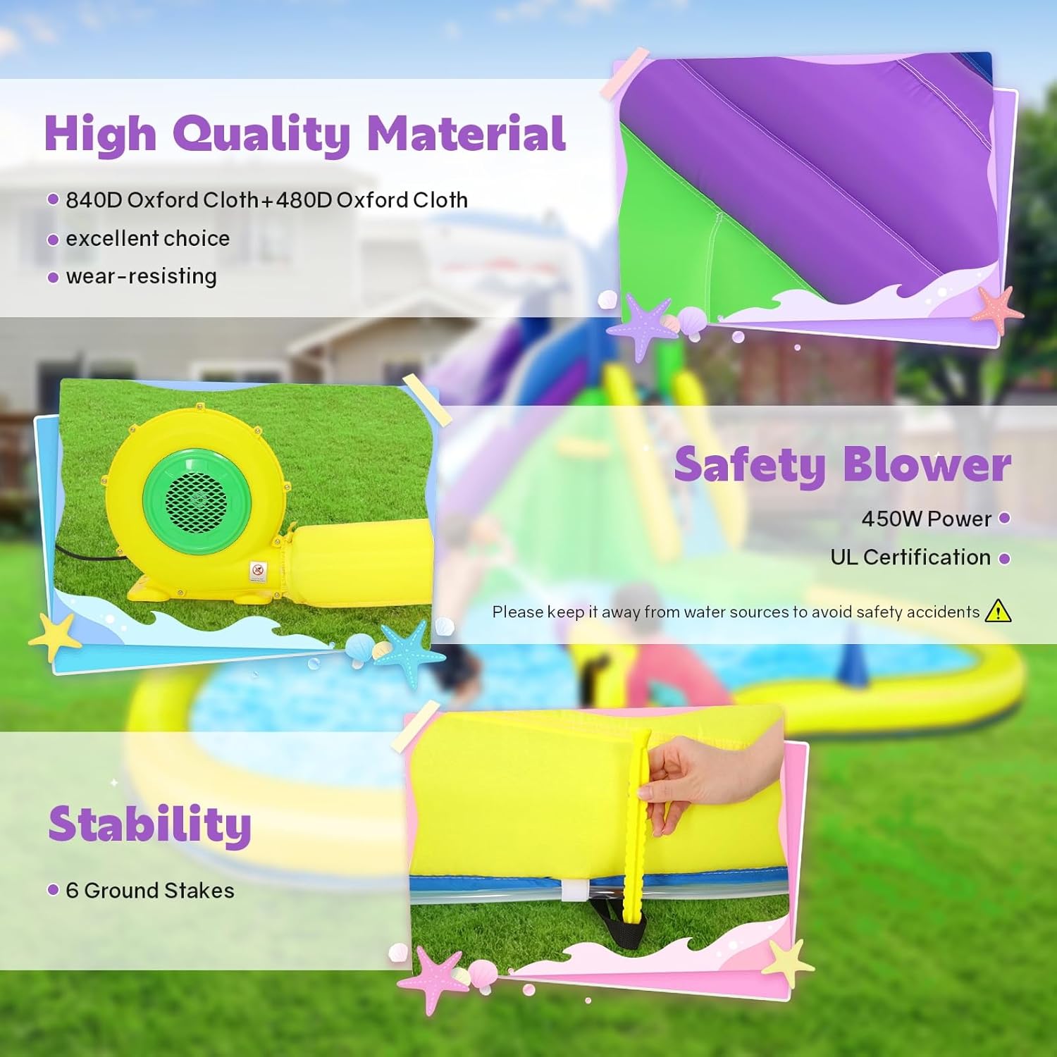 13x14FT Inflatable Bounce Hous - Kids Outdoor Climbing Wall recension och pris