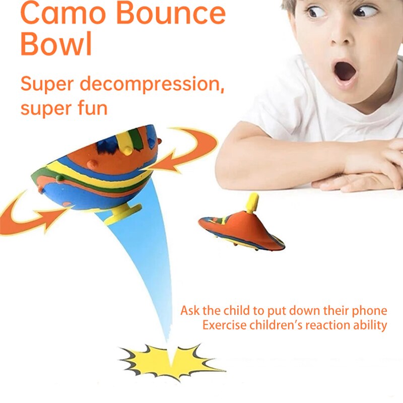 1Pc Camo Bounce Bowl Creative  - Kids Outdoor Jumping Toys recension och pris