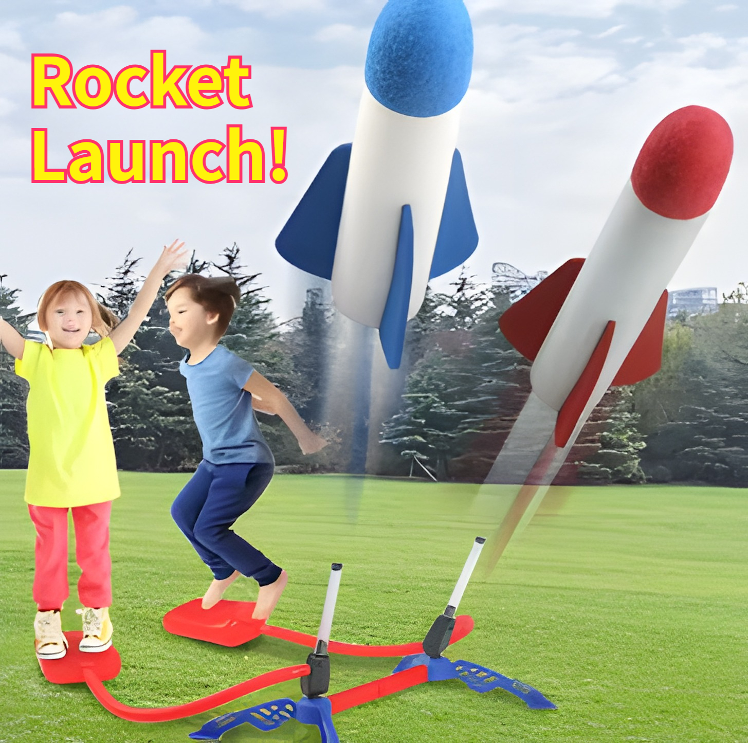 Kids Outdoor Rocket Foot Pump  - Kids Outdoor Jumping Toys recension och pris