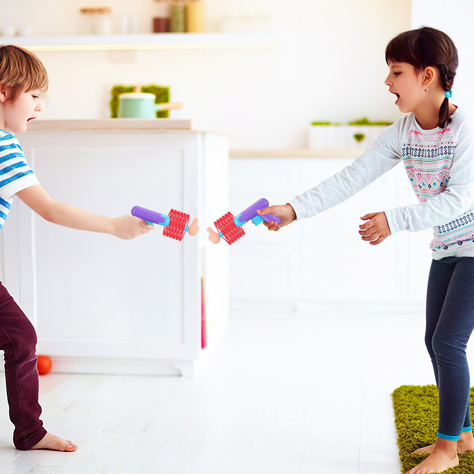 2Pcs Telescopic Spring Fists P - Kids Outdoor Games For Party recension och pris