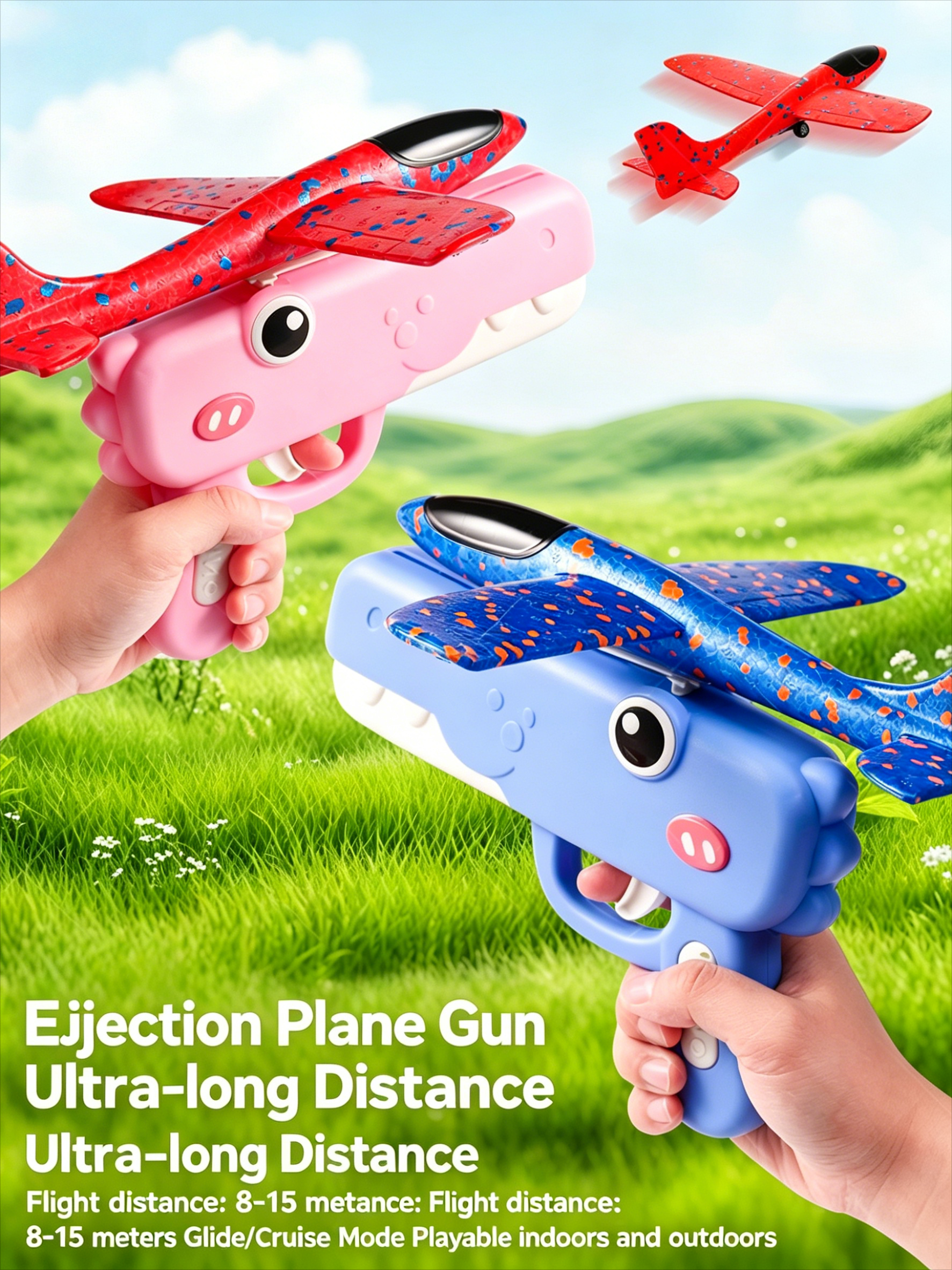 Foam Airplane Launcher Catapul - Kids Outdoor Games For Party recension och pris