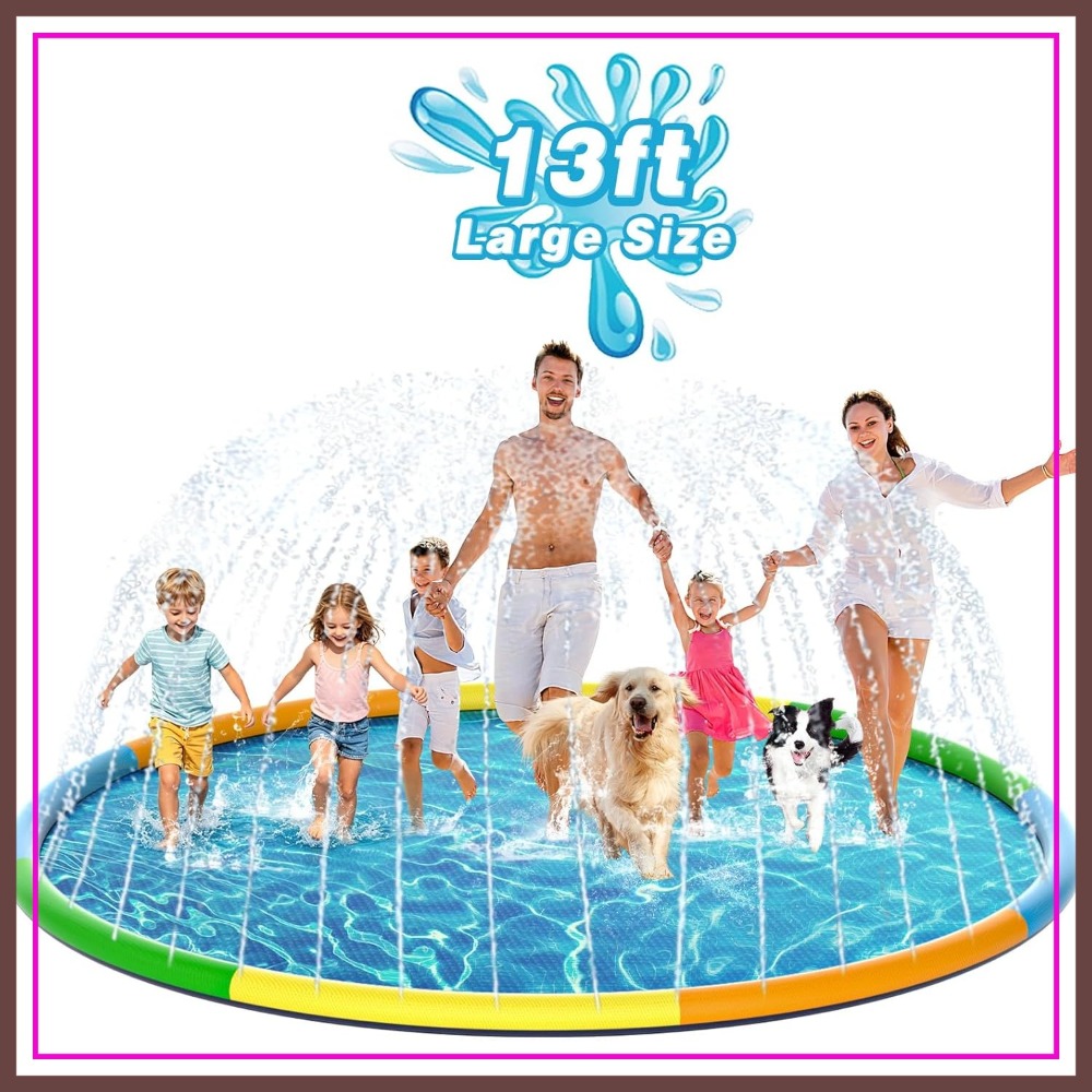 13FT Extra Large Splash Pad, T - Sprinkler Splash Pad recension och pris